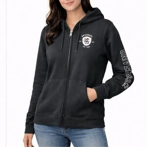 Universal Women's Charcoal Zip-Up Hoodie